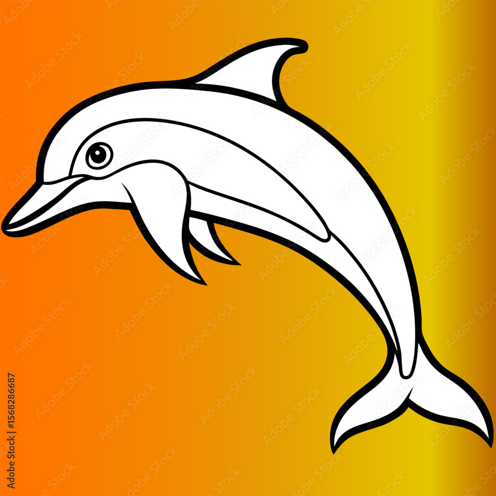 Fototapeta premium 3d rendering of colorful dolphins