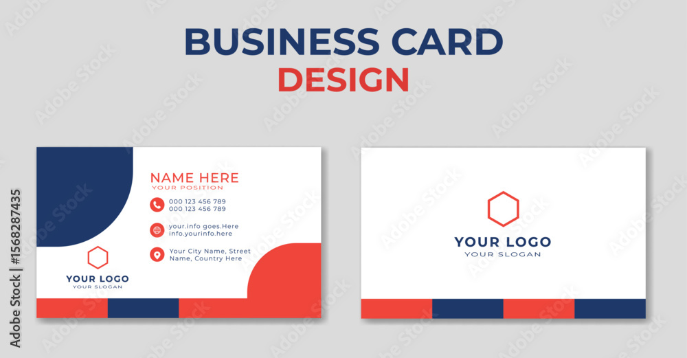 Fototapeta premium Minimalist Business Card Design template