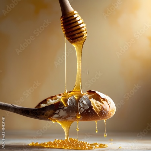 Wallpaper Mural honey dripping from a spoon Torontodigital.ca