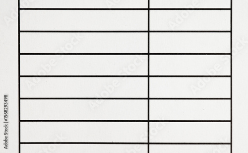 Blank black and white table chart
