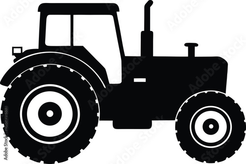 tractor outline for farmer tools and equipment branding