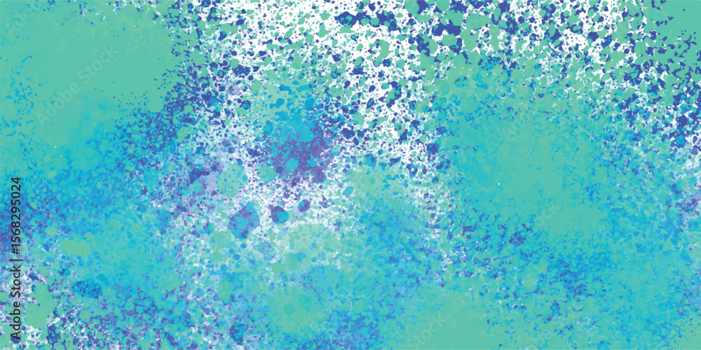 Fototapeta premium Abstract watercolor background in shades of turquoise and blue with granular artistic texture creating dynamic visual impact perfect for creative design.