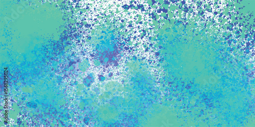 Abstract watercolor background in shades of turquoise and blue with granular artistic texture creating dynamic visual impact perfect for creative design.