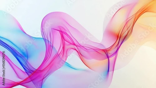 Abstract smooth wave animation background flowing in vibrant colors on gradient backdrop