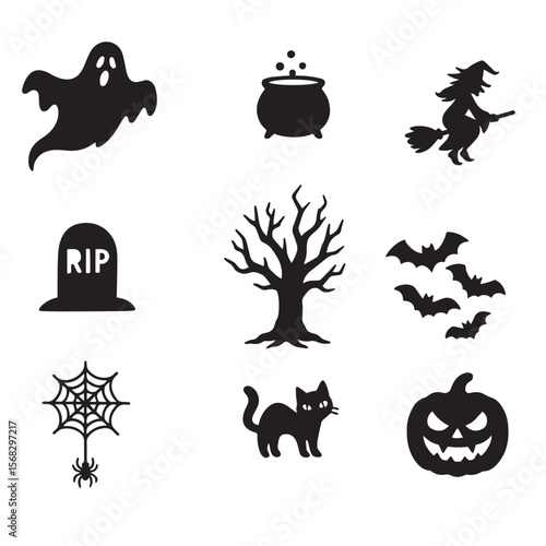 set of halloween icons