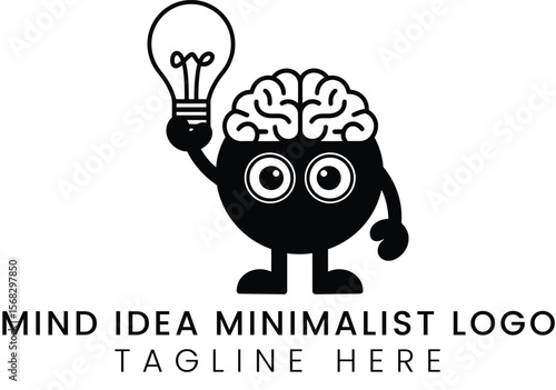 Brilliant Mind Minimalist Logo Design for Innovation
