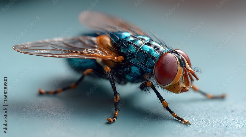 Obraz premium fly on leaf