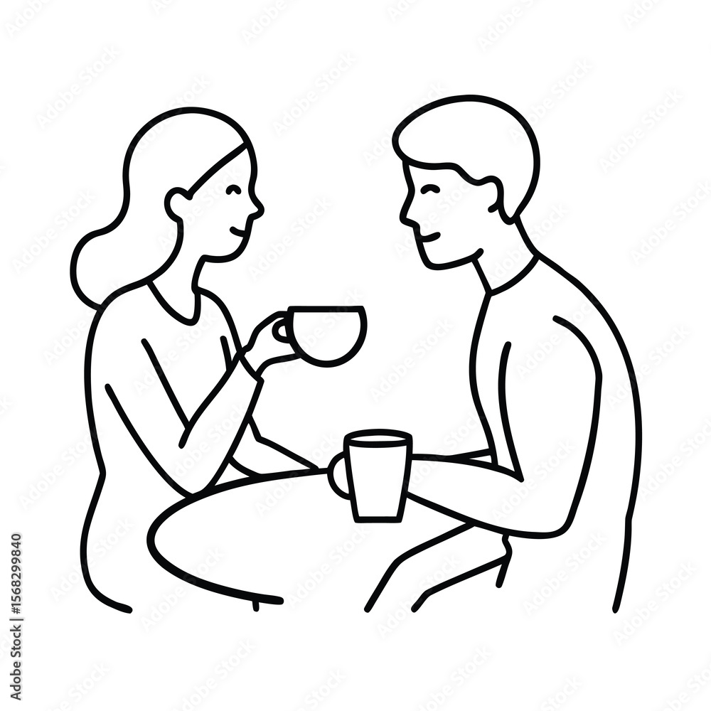 Fototapeta premium man and woman drinking wine