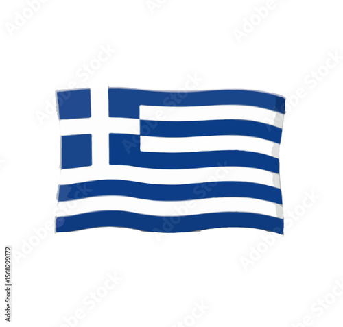 Simple 3D Greek Flag