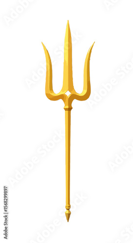Detailed Gold Trident 