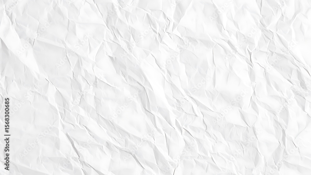 Fototapeta premium White crumpled paper texture background