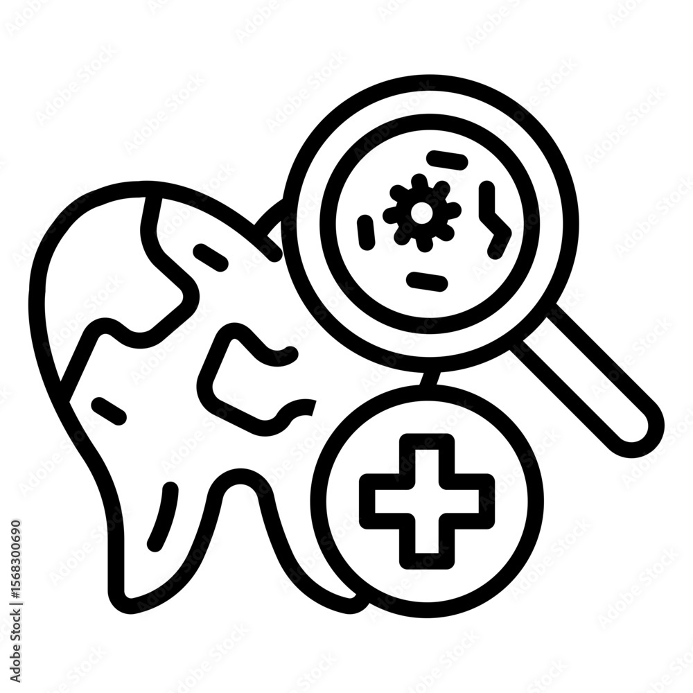 Tooth bacteria icon Tooth bacteria icon