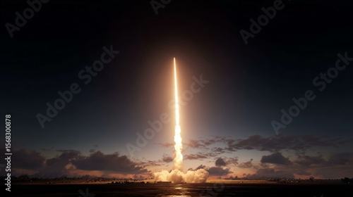 Ballistic missile lauch generated image