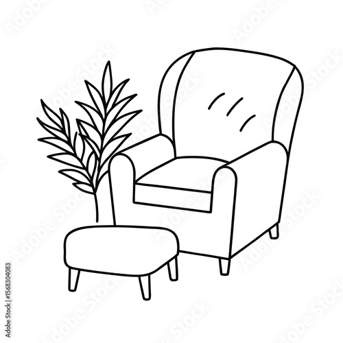 black leather armchair