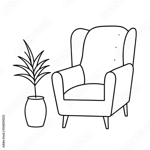 armchair and chair