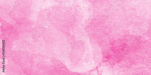 Soft pink smeared aquarelle painted magenta watercolor canvas for splash design, watercolor abstract background with brush texture, modern aquarelle painted pink watercolor canvas for splash design.
