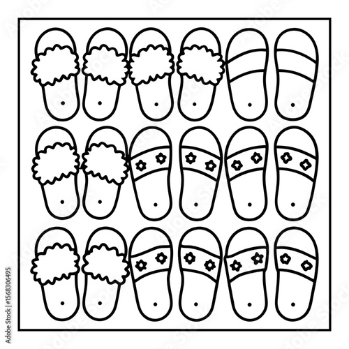vector illustration of a black and white coloring pages