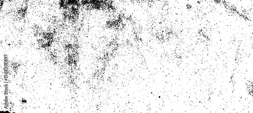 Grainy grunge photo filter background. Black particles, fibers and flecks wallpaper. Vintage rough dirt dotted overlay. Vector sandy gritty template.