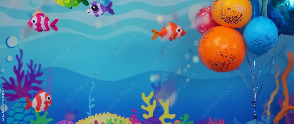 Under the Sea Birthday Party Backdrop Under the Sea Birthday Party Backdrop