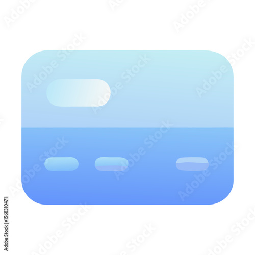 Vector art of a stylized credit card icon with abstract horizontal lines, isolated on transparent background