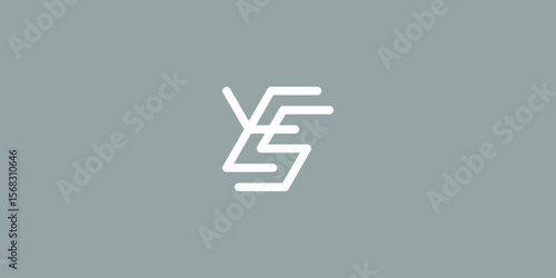 Free Download YES Monogram Logo on Gray - GFXLoad