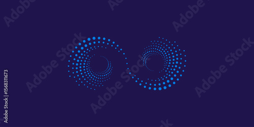 Abstract Blue Swirl Infinity