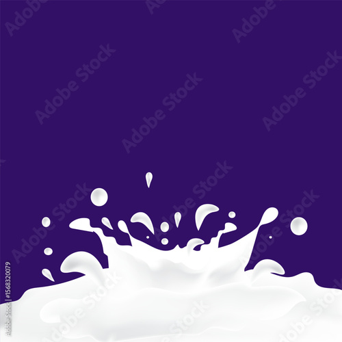 Beautiful Fresh Milk Splash for background in illustration
