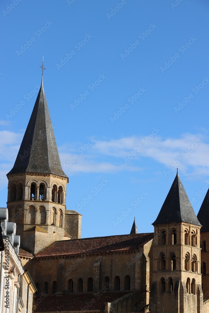 the beautiful Basilica in Paray Le Monial, France the beautiful Basilica in Paray Le Monial, France