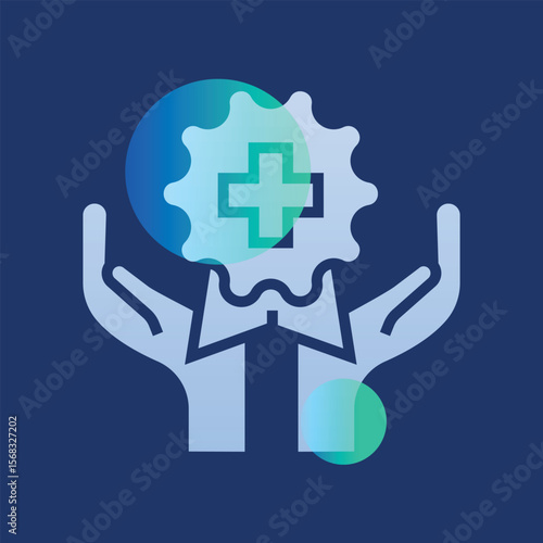 Quality medical standards  glassmorphism illustration.