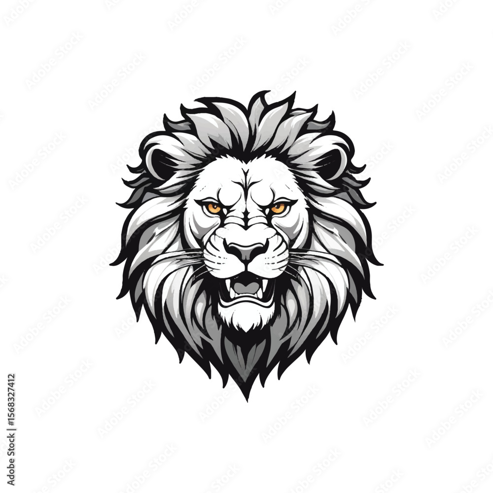 Fototapeta premium Roaring Lion Vector