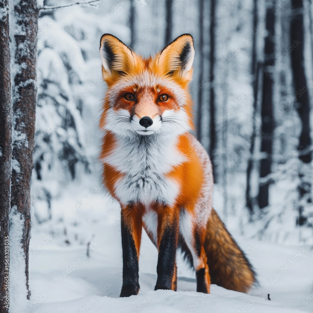 Obraz premium red fox vulpes