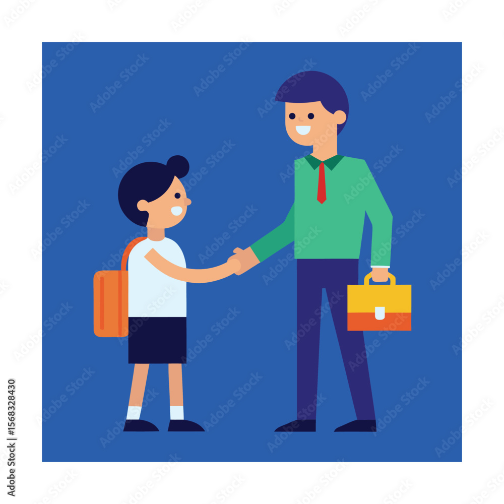 Obraz premium Teacher student