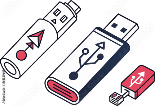 usb icon. vector symbol on transparent background.datum, connection, computer, illustration, technology, wire, cable, design, equipment, sign, symbol, vector, black and white, clip art, clipping path,