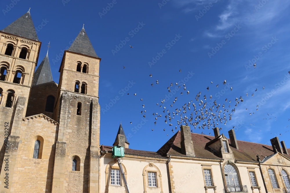 Obraz premium the facade of the Basilica in Paray Le Monial, France