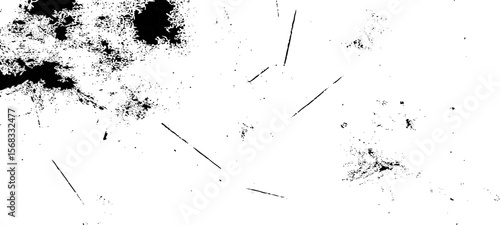 Grainy grunge photo filter background. Black particles, fibers and flecks wallpaper. Vintage rough dirt dotted overlay. Vector sandy gritty template.