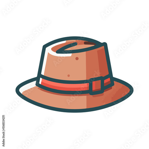 Fedora hat illustration design
