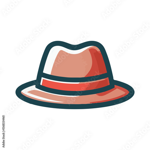 Fedora hat illustration design