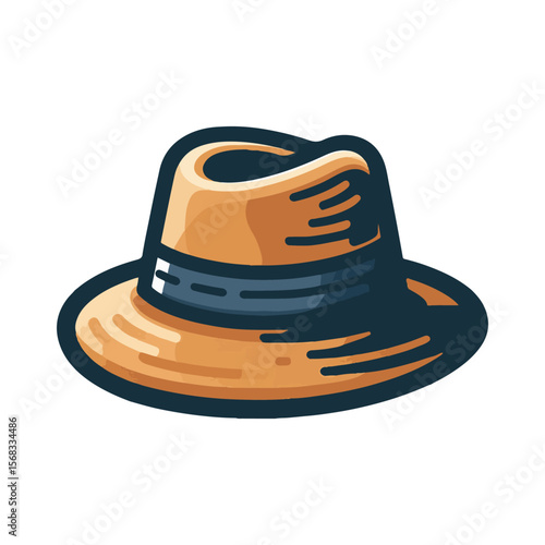 Fedora hat illustration design
