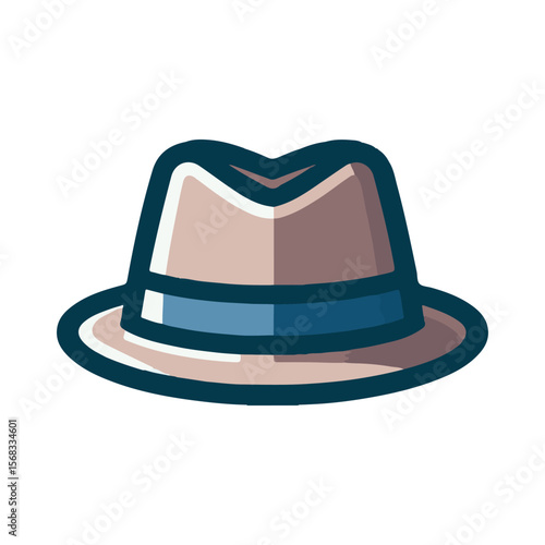 Fedora hat illustration design