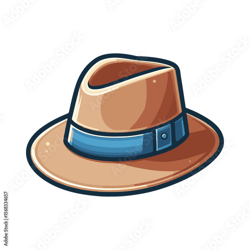 Fedora hat illustration design