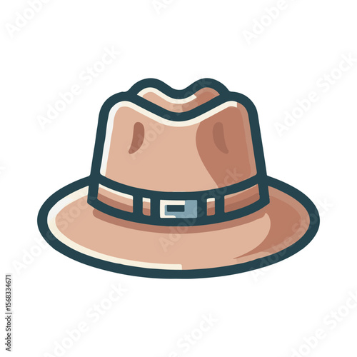 Fedora hat illustration design
