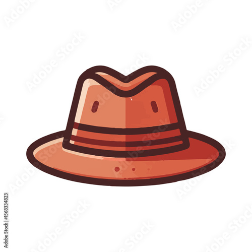Fedora hat illustration design