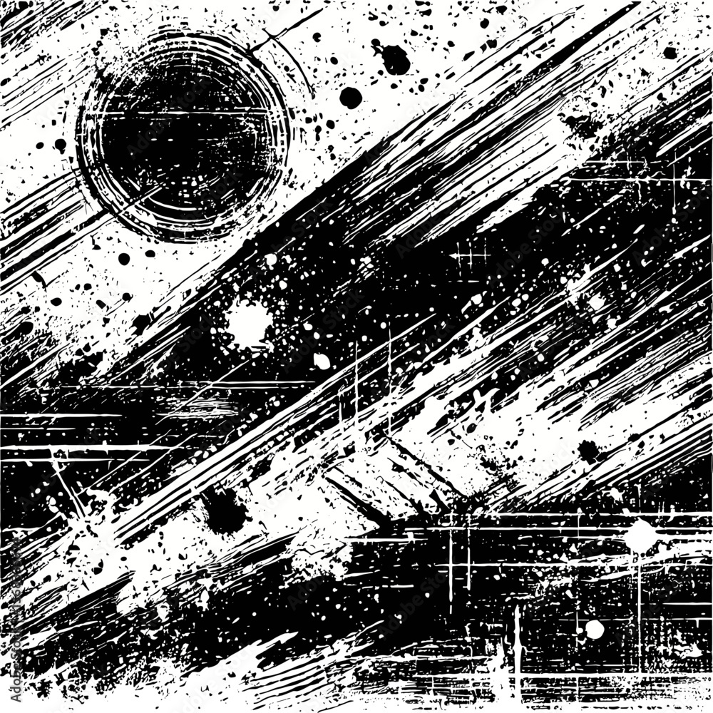 Obraz premium grunge background texture illustration vector black and white background templates