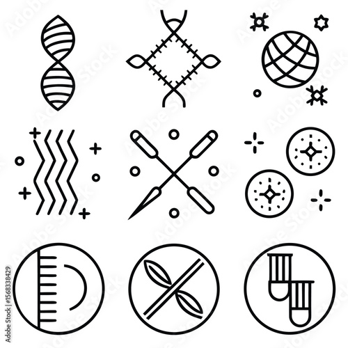 Scientific research and medical icons science laboratory