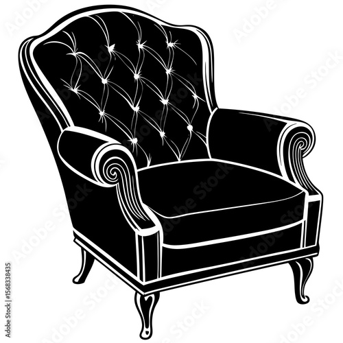 black leather armchair