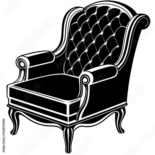 black leather armchair