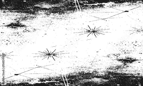 Grainy grunge photo filter background. Black particles, fibers and flecks wallpaper. Vintage rough dirt dotted overlay. Vector sandy gritty template.