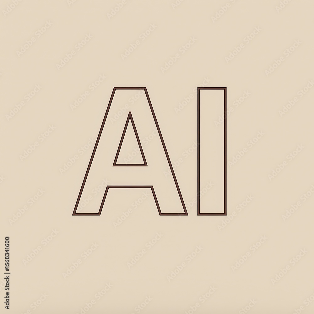 A clean, modern graphic design showcases the letters A clean, modern graphic design showcases the letters