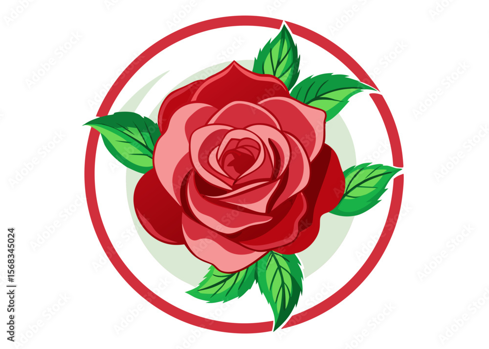 Elegant Red Rose Illustration Floral Design Element Elegant Red Rose Illustration Floral Design Element