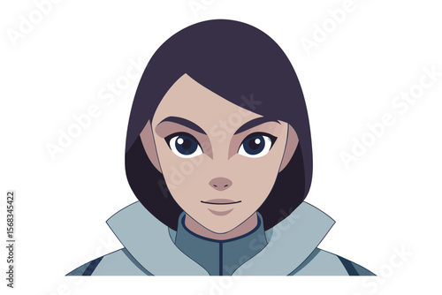 Character Illustration: A captivating portrait of a character, their unique design and essence brought to life. The artwork features a detailed character illustration
